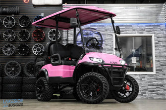 2023 ICON i40L Custom Pink - Auto de golf elevado para 4 pasajeros 