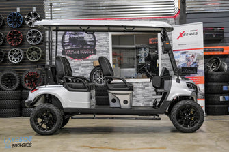 2025 VIBE EV  - EV4F  Blade Silver 4 Forward Passenger Street Legal Golf Cart -  Vibe EV at LakesideBuggies.com