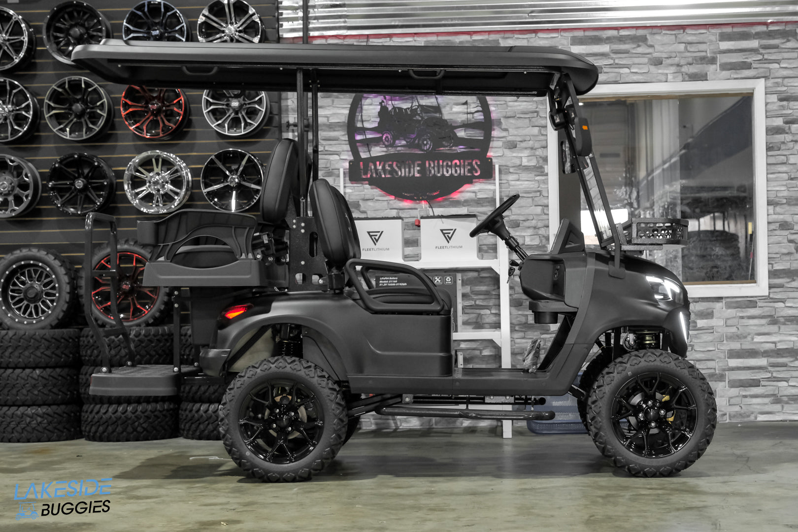 2025 VIBE EV - EV4  Matte Black Special Edition 4 Passenger Street Legal Golf Cart -  Vibe EV at LakesideBuggies.com