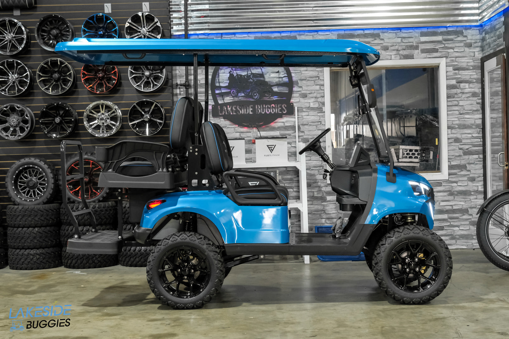 2025 VIBE EV - EV4  Ocean Breeze Blue 4 Passenger Street Legal Golf Cart -  Vibe EV at LakesideBuggies.com