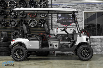 2025 VIBE EV - FLEX 4F  Blade Silver 4 Forward Passenger Street Legal Golf Cart -  Vibe EV at LakesideBuggies.com