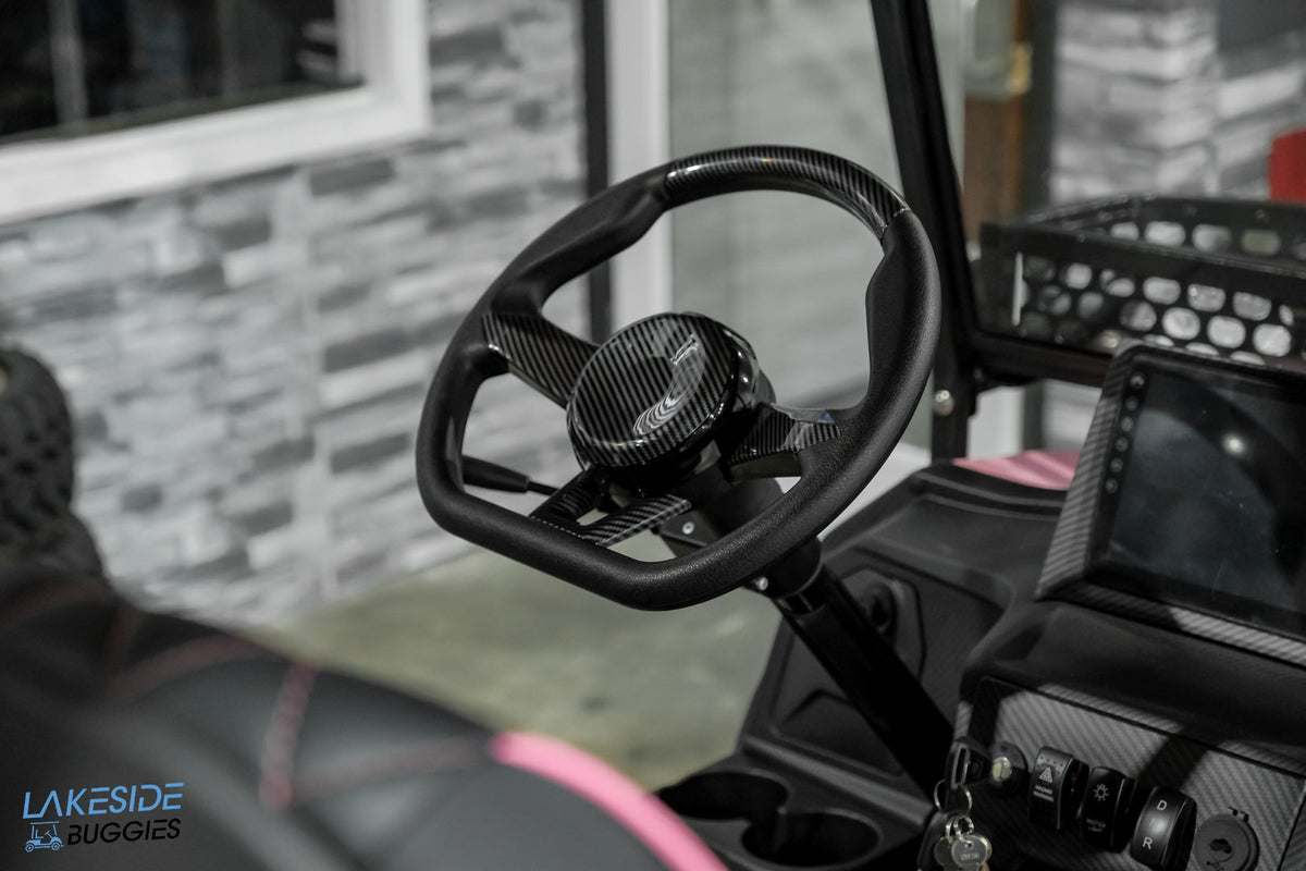 2025 VIBE EV - EV4F  Awareness Pink 4 Forward Passenger Street Legal Golf Cart -  Vibe EV at LakesideBuggies.com