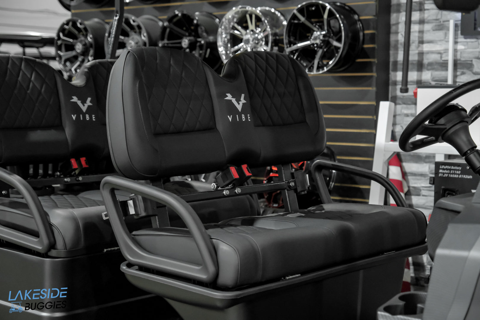 2025 VIBE EV  - EV4  Matte Black Limited Edition 4 Forward Passenger Street Legal Golf Cart -  Vibe EV at LakesideBuggies.com