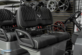 2025 VIBE EV - FLEX 4F  Blade Silver 4 Forward Passenger Street Legal Golf Cart -  Vibe EV at LakesideBuggies.com