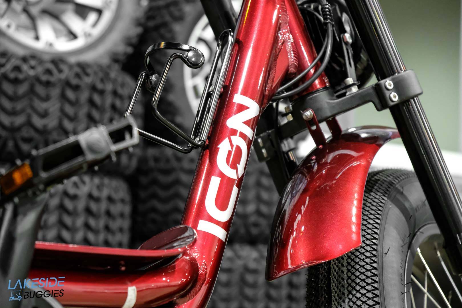 2023 Icon EV Electric Bicycle Sangria Red PN# 165322320000619 -  ICON at LakesideBuggies.com