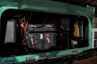 2024 Kodiak Defender Teal  Lifted  4 Passenger Golf Cart PN# 4C9KSB1D6PG647223 -  Kodiak EV at LakesideBuggies.com