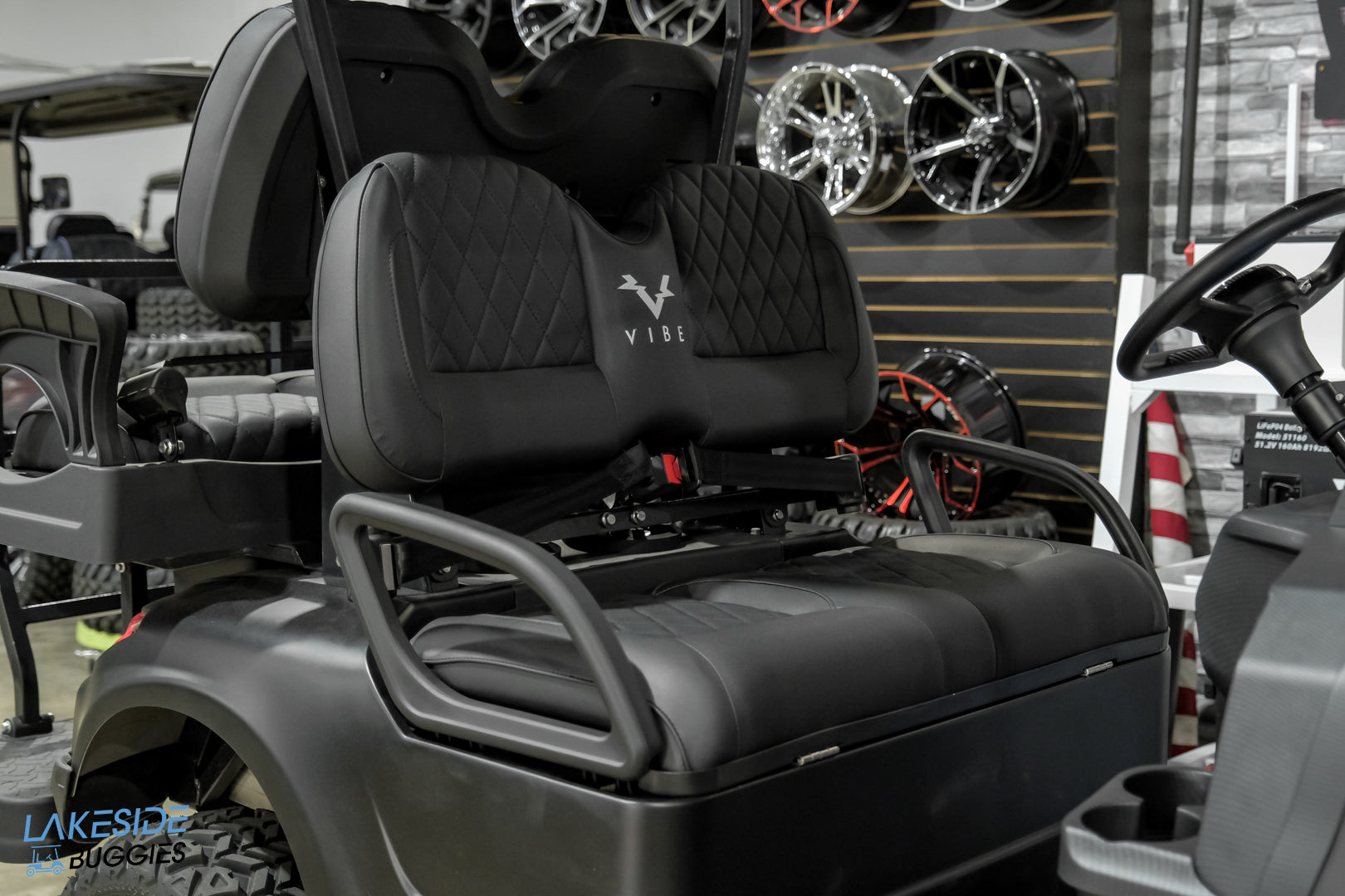 2025 VIBE EV - EV4  Matte Black Special Edition 4 Passenger Street Legal Golf Cart -  Vibe EV at LakesideBuggies.com