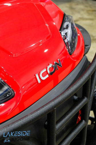 2023 ICON i40L  Torch Red  Lifted 4 Passenger Golf Cart