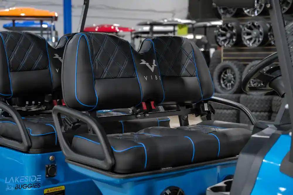 2025 VIBE EV - EV4F  Ocean Breeze Blue 4 Forward Passenger Street Legal Golf Cart -  Vibe EV at LakesideBuggies.com