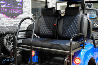 2024 E40L Kansas Blue - Carro de golf elevado para 4 pasajeros