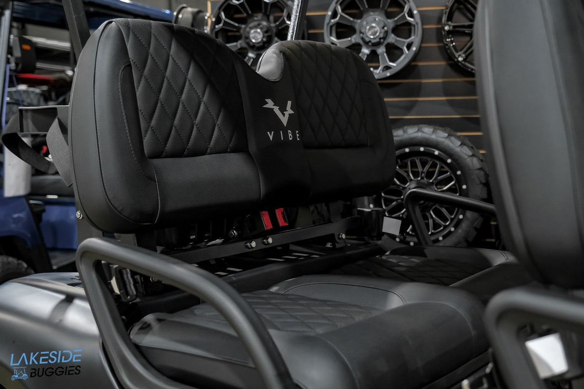 2025 VIBE EV - EV4F  Matte Black 4 Forward Passenger Street Legal Golf Cart -  Vibe EV at LakesideBuggies.com