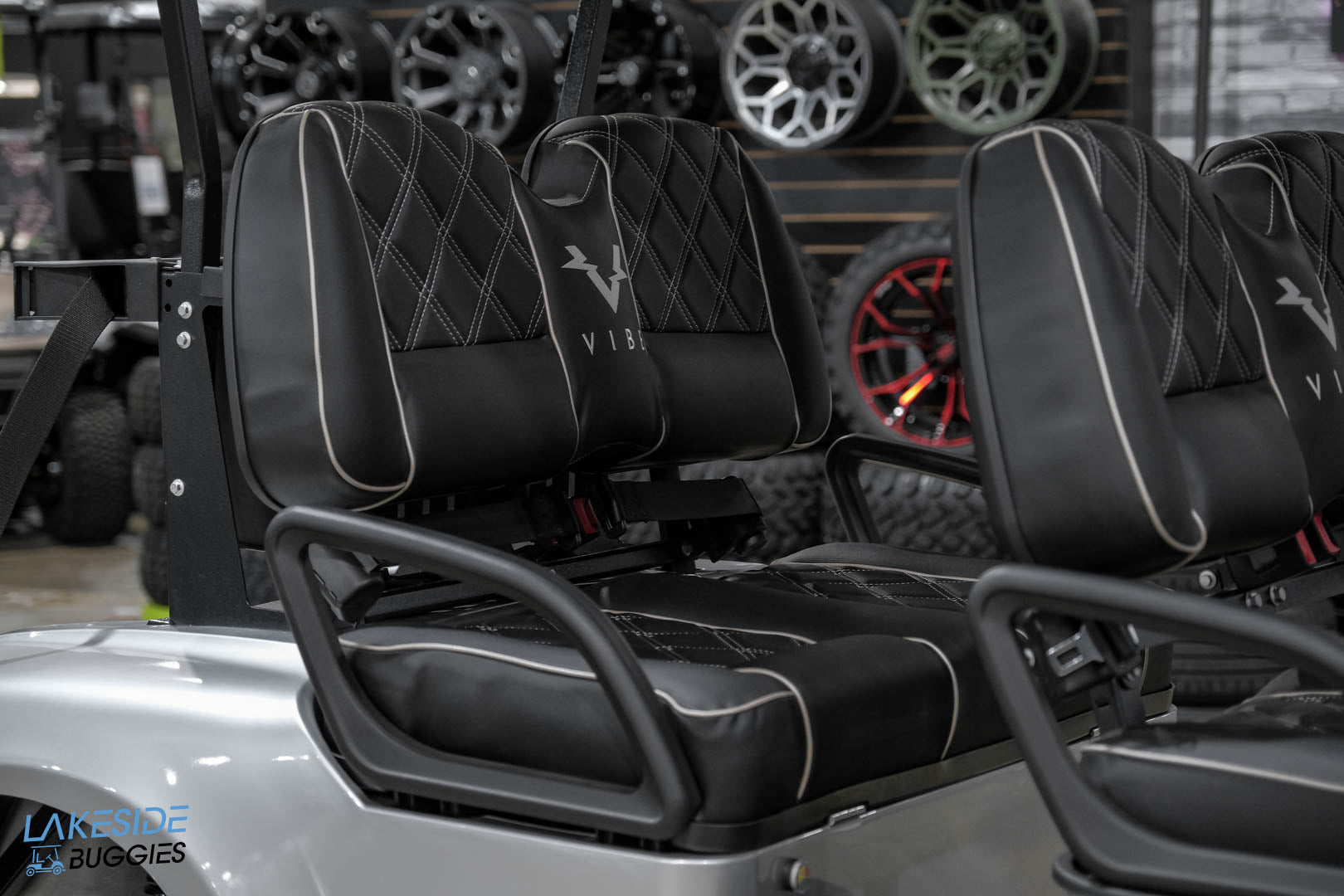 2025 VIBE EV  - EV4F  Blade Silver 4 Forward Passenger Street Legal Golf Cart -  Vibe EV at LakesideBuggies.com