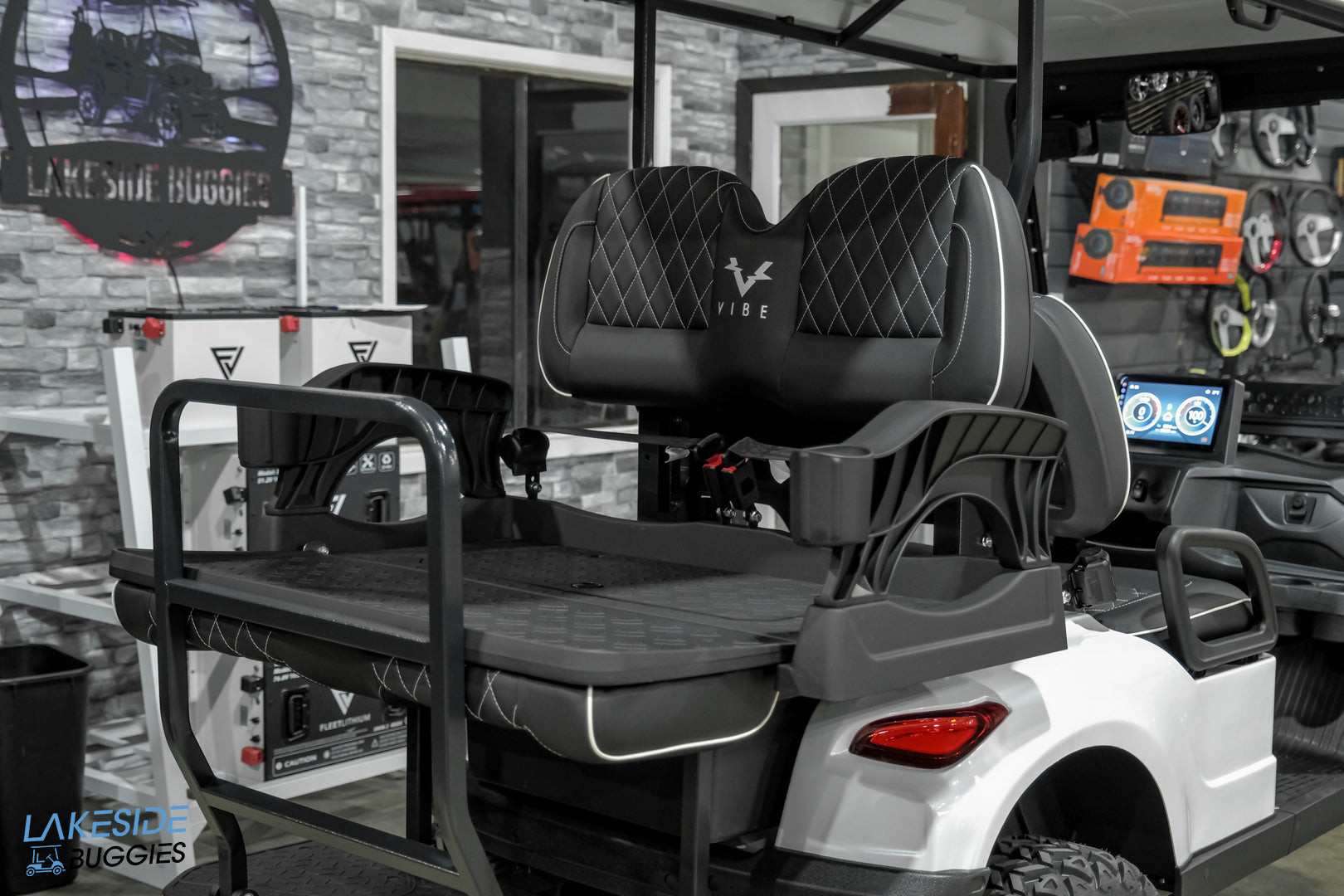 2025 VIBE EV - EV4  Pure White Metallic 4 Passenger Street Legal Golf Cart -  Vibe EV at LakesideBuggies.com