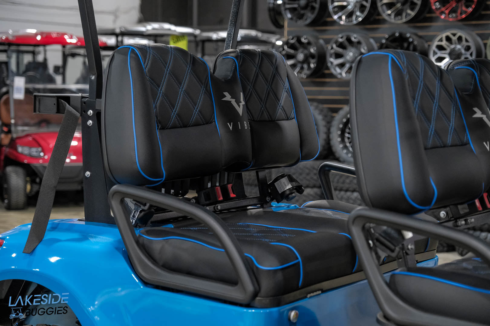 2025 VIBE EV - EV4F  Ocean Breeze Blue 4 Forward Passenger Street Legal Golf Cart -  Vibe EV at LakesideBuggies.com