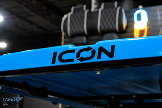 ICON i40L 2024 - Litio azul caribeño personalizado - Coche de golf elevado para 4 pasajeros 