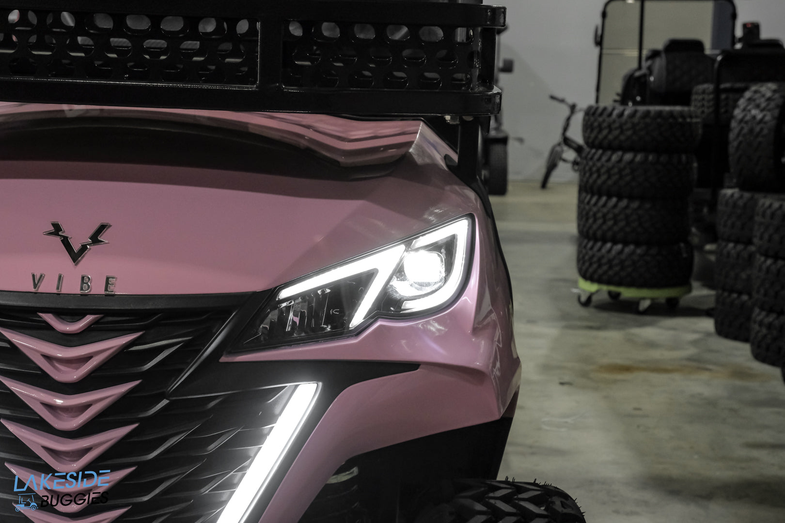 2025 VIBE EV - EV4  Awareness Pink 4 Passenger Street Legal Golf Cart -  Vibe EV at LakesideBuggies.com