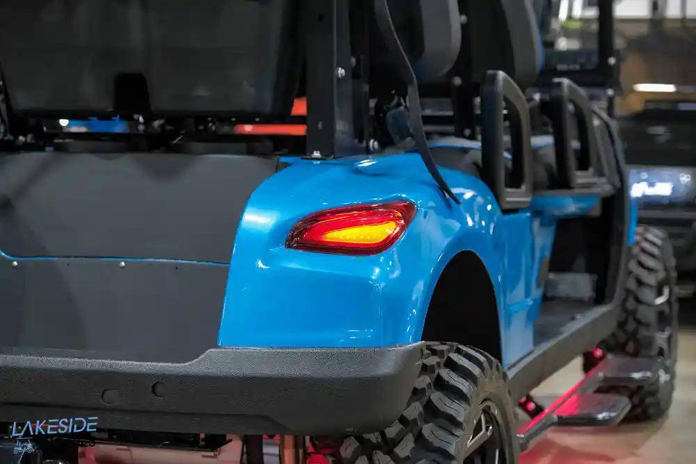 2025 VIBE EV - EV4F  Ocean Breeze Blue 4 Forward Passenger Street Legal Golf Cart -  Vibe EV at LakesideBuggies.com