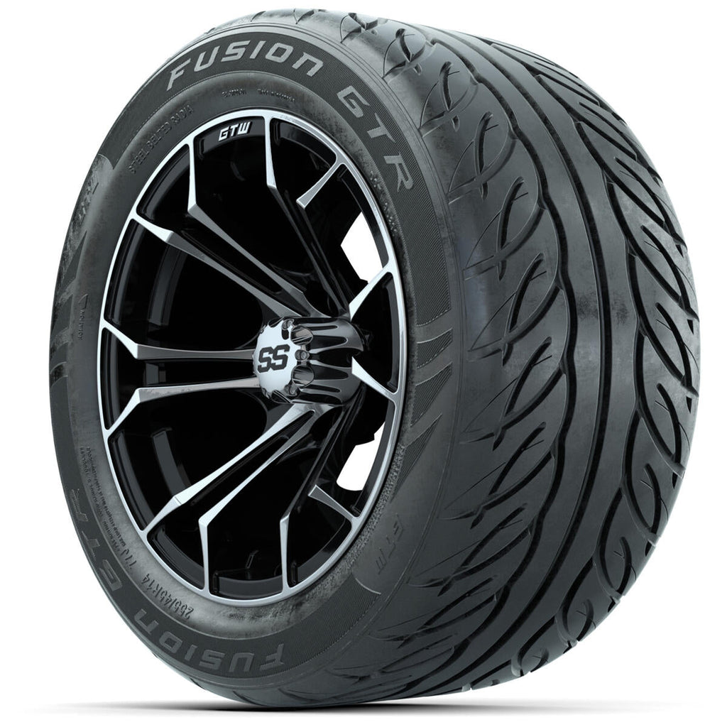 Set of (4) 14 in GTW Spyder Wheels with 255/45-R14 Fusion GTR Street ...