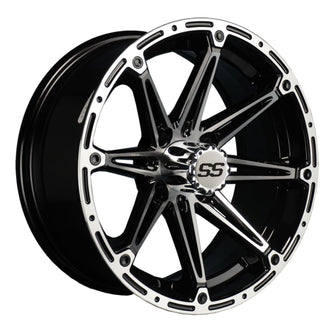 Lakeside Buggies 14x7 GTW® Machined Silver/Black Element Wheel- 19-257 GTW Wheels