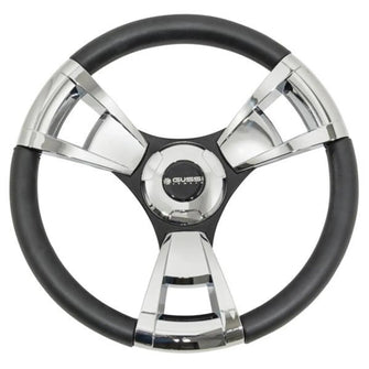 Lakeside Buggies Gussi Italia® Model 13 Black/Chrome Steering Wheel For All Club Car DS Models- 06-119 Gussi Parts and Accessories
