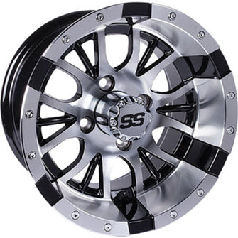 Lakeside Buggies 12x7 Machined Silver/Black Diesel Wheel- 19-249 GTW Wheels