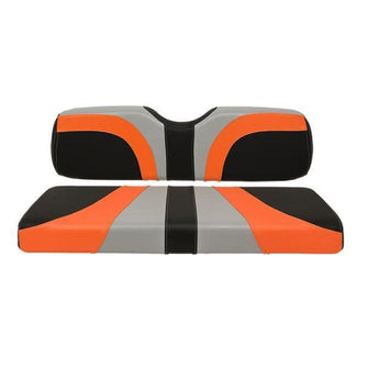 Lakeside Buggies RedDot® Blade Rear Seat Covers for MadJax® Genesis 150 Seat Kits – Gray / Orange / Black Carbon Fiber- 10-319 MadJax Premium seat cushions and covers