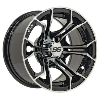 Lakeside Buggies 12″ GTW® Spyder Wheel – Black with Machined Accents- 19-218 GTW Wheels