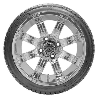 Lakeside Buggies 14” GTW Tempest Chrome Wheels with 18” Fusion DOT Street Tires – Set of 4- A19-402 GTW Tire & Wheel Combos