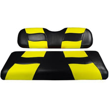 Lakeside Buggies MadJax® Riptide Black/Yellow Two-Tone Club Car Precedent Front Seat Covers (Years 2004-Up)- 10-134 MadJax Premium seat cushions and covers