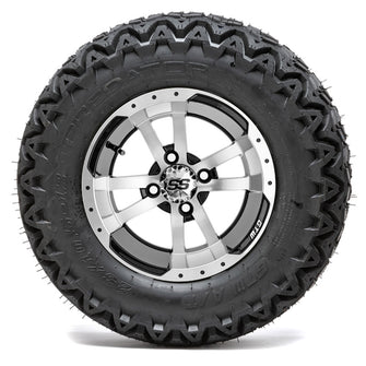 Lakeside Buggies 12” GTW Storm Trooper Black and Machined Wheels with 23” Predator A/T Tires – Set of 4- A19-350 GTW Tire & Wheel Combos