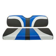 Lakeside Buggies RedDot® Blade Rear Seat Covers for MadJax® Genesis 250/300 Seat Kits – Alpha Blue / Silver / Black Carbon Fiber- 10-290 MadJax Premium seat cushions and covers