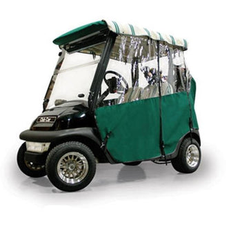 Lakeside Buggies Forest Green Sunbrella 3-Sided Custom Over-The-Top Enclosure - Fits Club Car DS 1982-1999- 45071 RedDot Enclosures