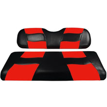 Lakeside Buggies MadJax® Riptide Black/Red Two-Tone EZGO TXT & RXV Front Seat Covers- 10-116 MadJax Premium seat cushions and covers