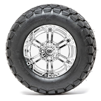 Lakeside Buggies 12” GTW Specter Chrome Wheels with 22” Timberwolf Mud Tires – Set of 4- A19-346 GTW Tire & Wheel Combos