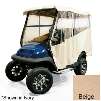 Lakeside Buggies Club Car Carryall Beige 3-Sided Track-Style Enclosure - W/ 56″ Factory Top (Years 1992-1997)- 61686 Club Car Enlcosures
