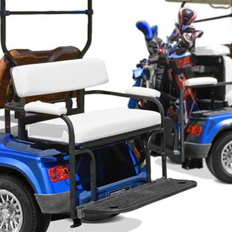 Lakeside Buggies EZGO RXV 2-in-1 White Rear Seat and Bag Rack (Years 2008-Up)- 18154 EZGO Seat kits
