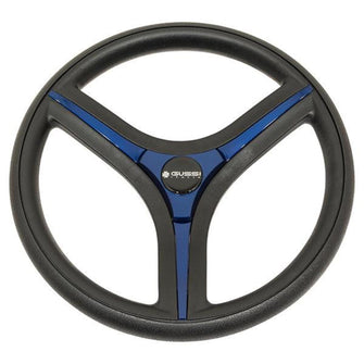 Lakeside Buggies Gussi Italia® Brenta Black/Blue Steering Wheel for All EZGO TXT / RXV Models- 06-137 Gussi Steering accessories