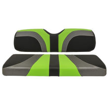 Lakeside Buggies RedDot® Blade Rear Seat Covers for MadJax® Genesis 250/300 Seat Kits – Lime Green / Charcoal Gear / Black Carbon- 10-314 MadJax Premium seat cushions and covers