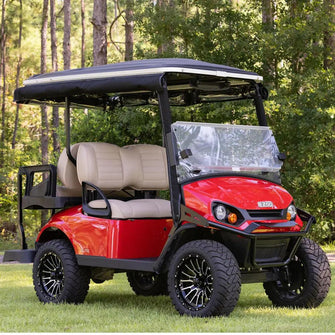 RedDot EZGO Express S4 Elite with 80” Non Modular Top Beige 3-Sided Track Style Vinyl Enclosure (Years 2023-Up) PN# 66076