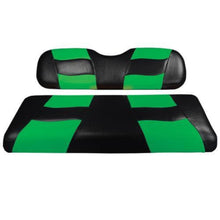 Lakeside Buggies MadJax® Riptide Black/Lime Cooler Green Two-Tone EZGO TXT & RXV Front Seat Covers- 10-188 MadJax Premium seat cushions and covers