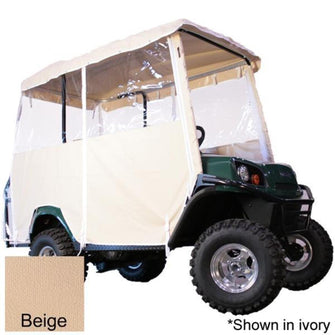 Lakeside Buggies Beige 4-Passenger Over-The-Top Vinyl Enclosure For Club Car Villager w/80″ Stretch/Eagle Top- 62071 RedDot Enclosures