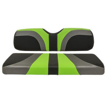 Lakeside Buggies RedDot® Blade Front Seat Covers for EZGO TXT/T48/RXV – Lime Green / Charcoal Gear / Black Carbon Fiber- 10-311 GTW Premium seat cushions and covers