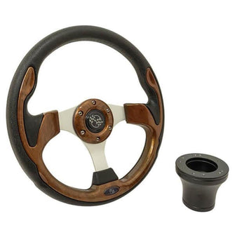 Lakeside Buggies Club Car DS Woodgrain Rally Steering Wheel Kit 82-Up- 06-046 GTW Steering accessories