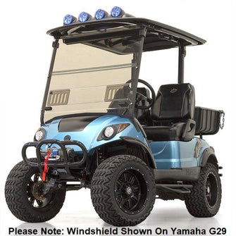 Lakeside Buggies Tinted EZGO RXV 1/4″ Fold-Down Windshield with Vents (Years 2008-Up)- 09-007 RedDot Windshields