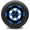 Lakeside Buggies MODZ 12" Ambush Blue and Black Wheels & Street Tires Combo- G1-5200-MBB STREET OPTION Modz Tire & Wheel Combos