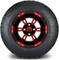Lakeside Buggies MODZ 12" Ambush Red and Black Wheels & Street Tires Combo- G1-5200-MBR STREET OPTION Modz Tire & Wheel Combos