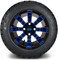 Lakeside Buggies MODZ 12" Tempest Blue and Black Wheels & Street Tires Combo- G1-5203-MBB STREET OPTION Modz Tire & Wheel Combos