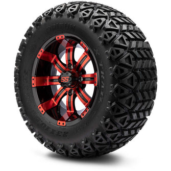 Lakeside Buggies MODZ 12" Tempest Red and Black Wheels & Off-Road Tires Combo- G1-5203-MBR OFF-ROAD OPTION Modz Tire & Wheel Combos