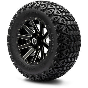 Lakeside Buggies MODZ 12" Mauler Glossy Black with Ball Mill Wheels & Off-Road Tires Combo- G1-5212-BB OFF-ROAD OPTION Modz Tire & Wheel Combos
