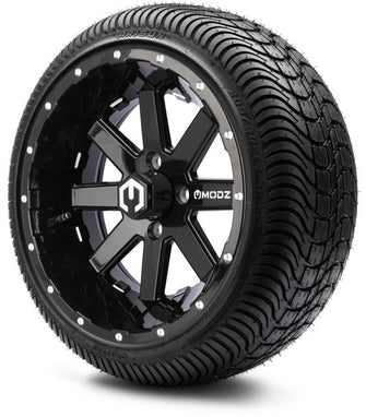 Lakeside Buggies MODZ 14" Assault Glossy Black with Ball Mill Wheels & Street Tires Combo- G1-5401-BB STREET OPTION Modz Tire & Wheel Combos